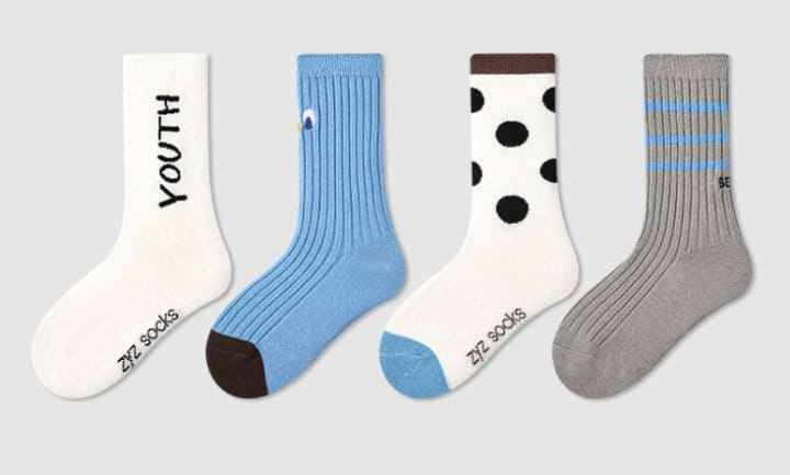 A.JAYE - Korean Children Fashion - #discoveringself - 632 Blue Youth Socks