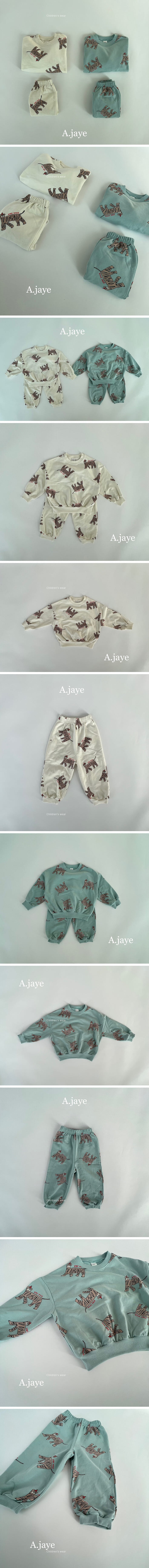 A.JAYE - Korean Children Fashion - #littlefashionista - Tiger Top Bottom Set - 2