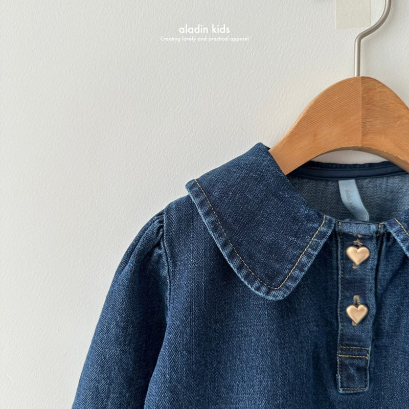 Aladin - Korean Children Fashion - #childofig - Ang Ang Denim One-Piece - 5