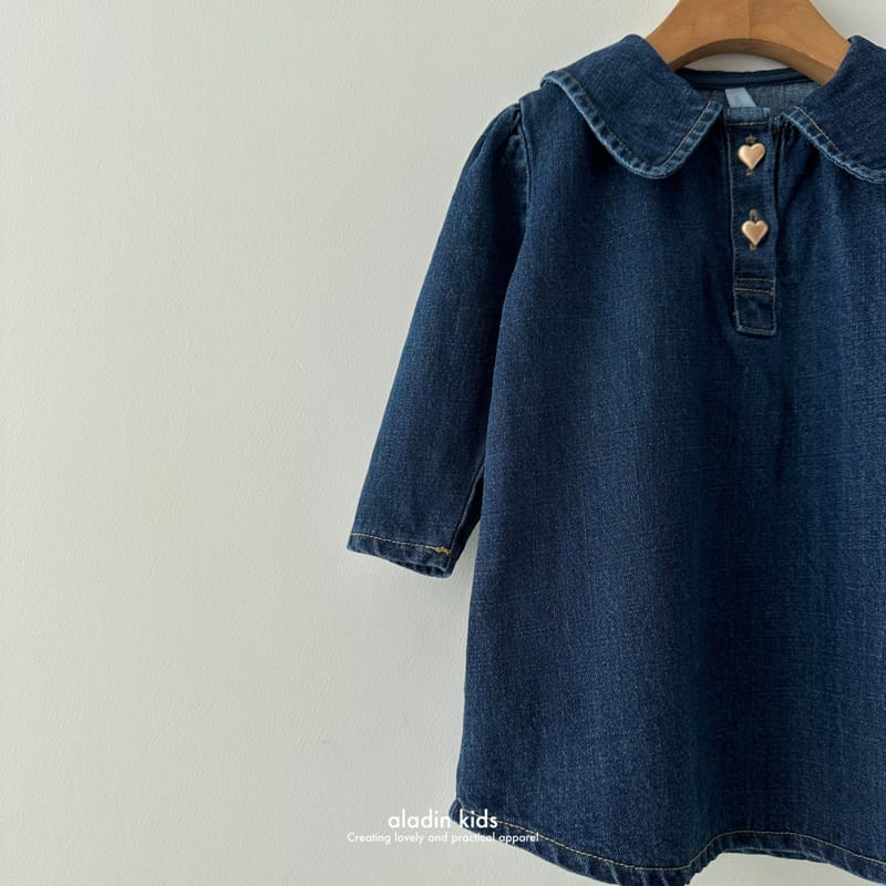 Aladin - Korean Children Fashion - #childofig - Ang Ang Denim One-Piece - 6