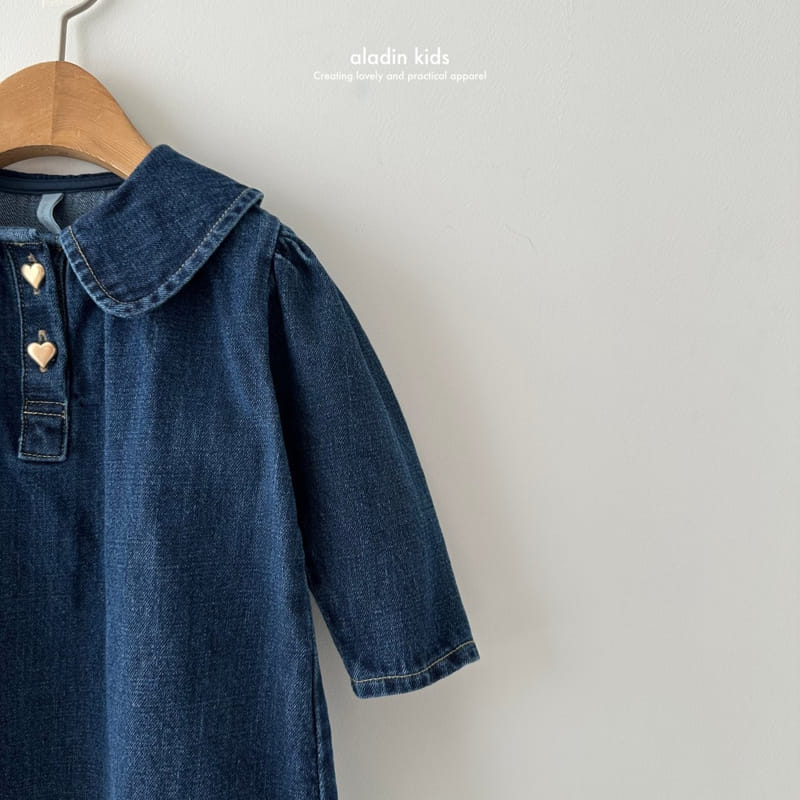 Aladin - Korean Children Fashion - #childrensboutique - Ang Ang Denim One-Piece - 7