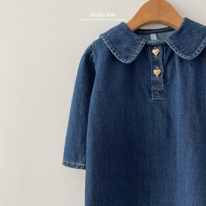 Aladin - Korean Children Fashion - #fashionkids - Ang Ang Denim One-Piece - 10