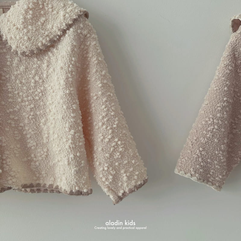 Aladin - Korean Children Fashion - #kidsstore - Popcorn Collar Cardigan - 3
