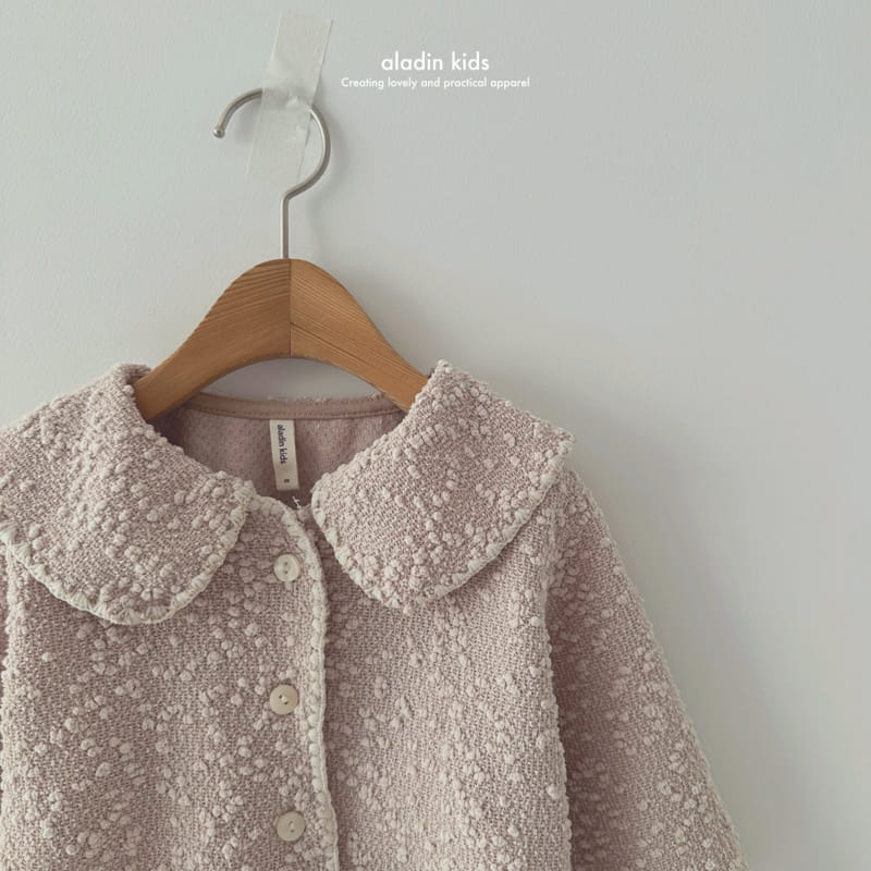 Aladin - Korean Children Fashion - #kidsstore - Popcorn Collar Cardigan - 4