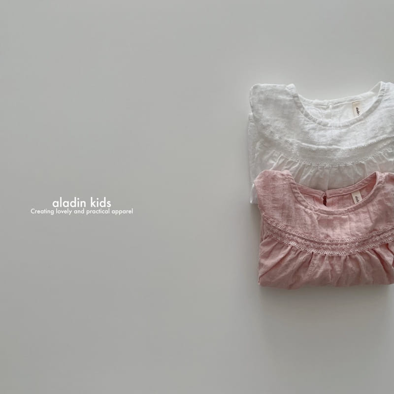 Aladin - Korean Children Fashion - #Kfashion4kids - Signature Lace Yoke Blouse - 4
