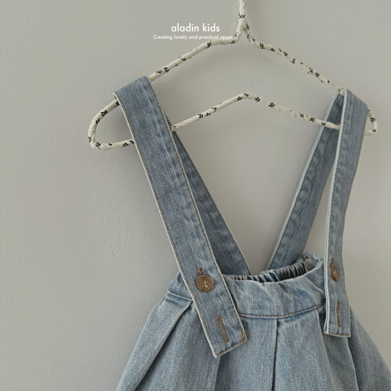 Aladin - Korean Children Fashion - #littlefashionista - Dumgarees Denim Skirt - 2