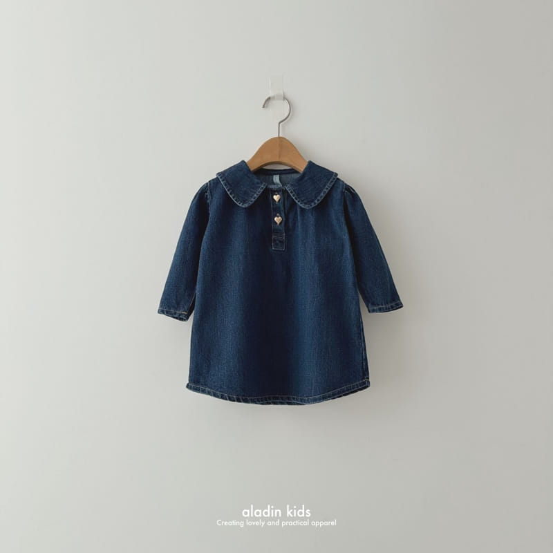 Aladin - Korean Children Fashion - #minifashionista - Ang Ang Denim One-Piece - 3