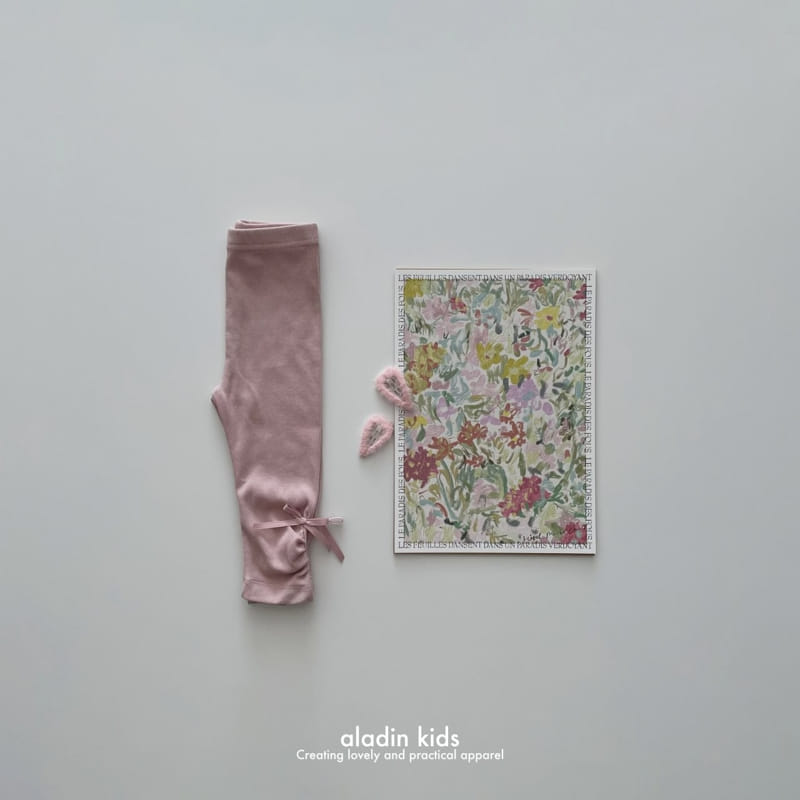 Aladin - Korean Children Fashion - #prettylittlegirls - Ribbon Shirring Leggings - 3