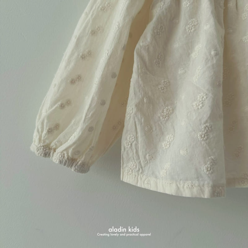 Aladin - Korean Children Fashion - #todddlerfashion - Square Punching Lace Blouse - 5