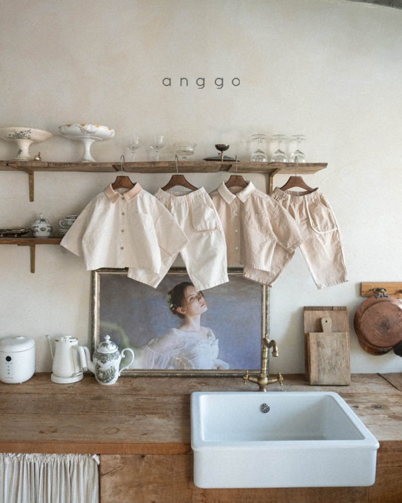 Anggo - Korean Children Fashion - #kidsshorts - Vanilla Top Bottom Set