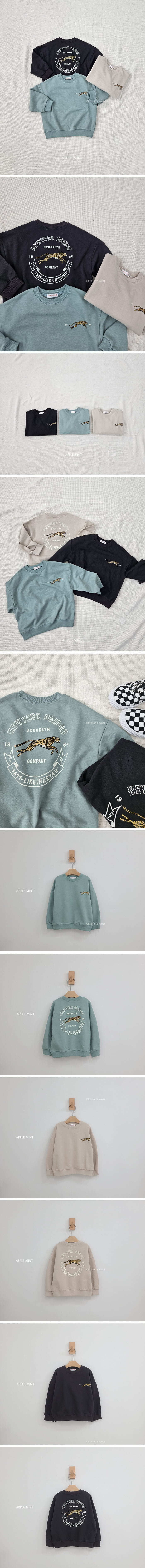 Applemint - Korean Children Fashion - #kidsshorts - Cheetah Sweatshirt - 2