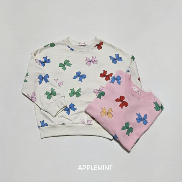 Applemint - Korean Children Fashion - #kidsshorts - Ribbon Sweatshirt