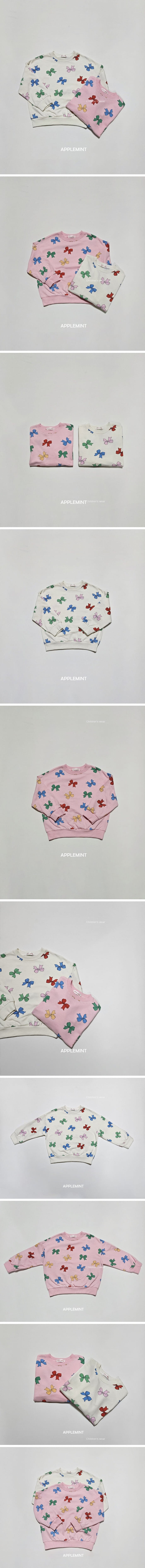 Applemint - Korean Children Fashion - #kidsstore - Ribbon Sweatshirt - 2