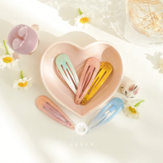 Arim Closet - Korean Children Fashion - #kidzfashiontrend - Daily Glitter Color Pin (random 2ea 1set)