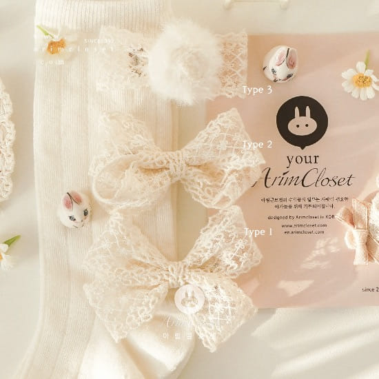 Arim Closet - Korean Children Fashion - #magicofchildhood - Lace Ribbon Baby Pin (1ea)