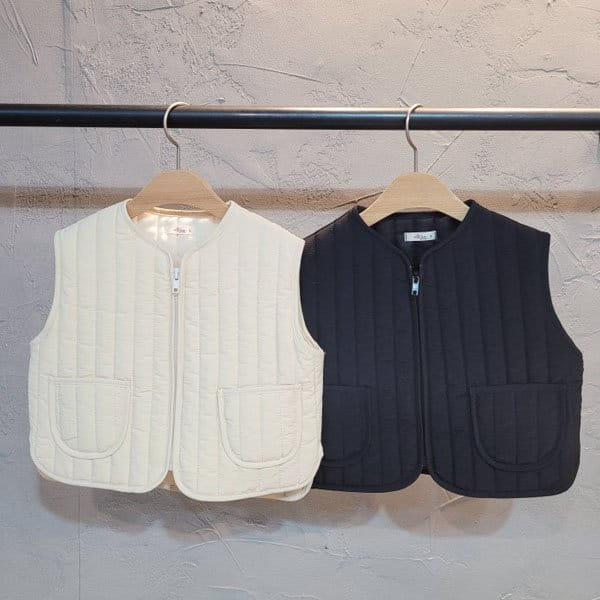Atree - Korean Children Fashion - #todddlerfashion - Daddy Line Quilting Vest