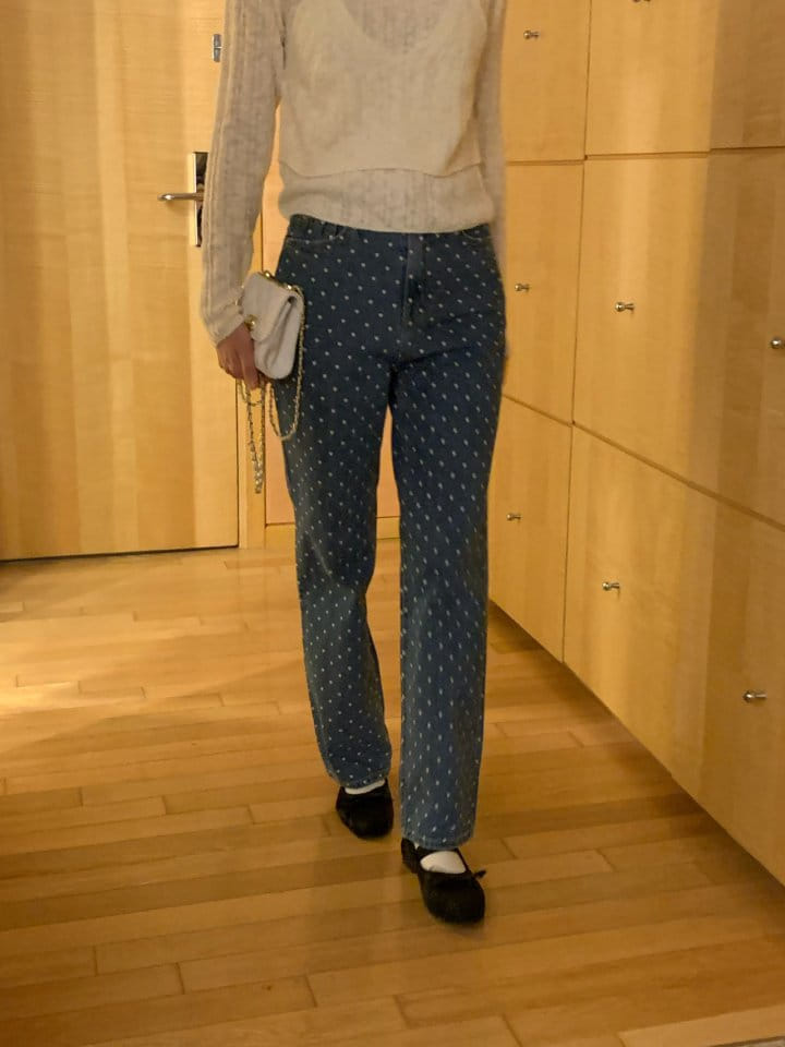 Atthismoment - Korean Women Fashion - #thatsdarling - Heart Denim Pants - 9