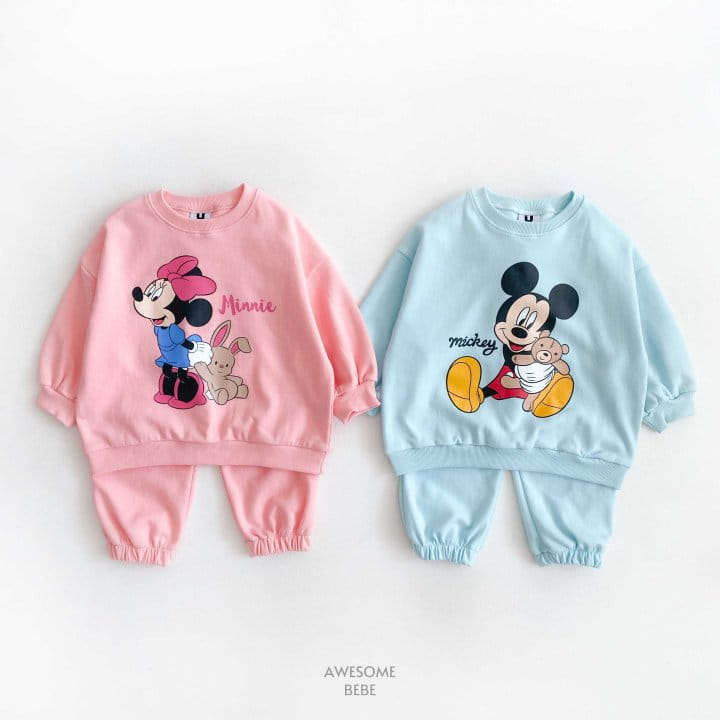 Awesome Bebe - Korean Children Fashion - #discoveringself - Bear Top Bottom Set
