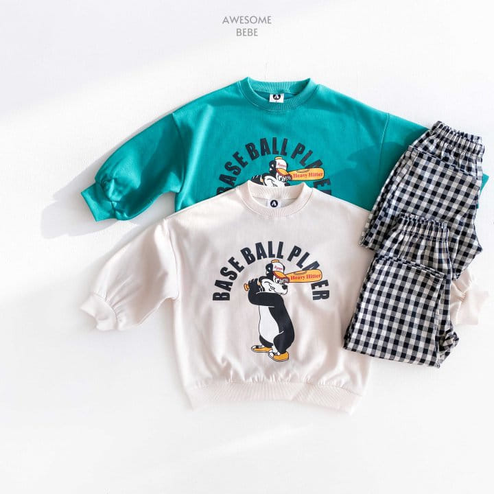 Awesome Bebe - Korean Children Fashion - #kidsshorts - Basaball Top Bottom Set