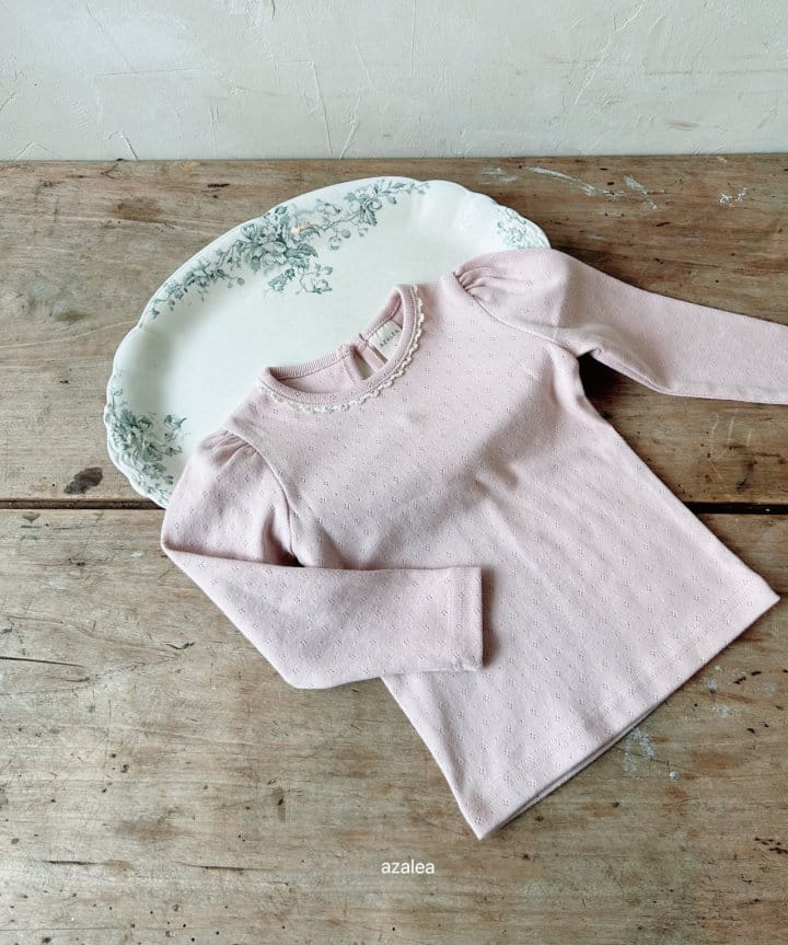Azalea - Korean Children Fashion - #kidsstore - Eyelet Tee - 5
