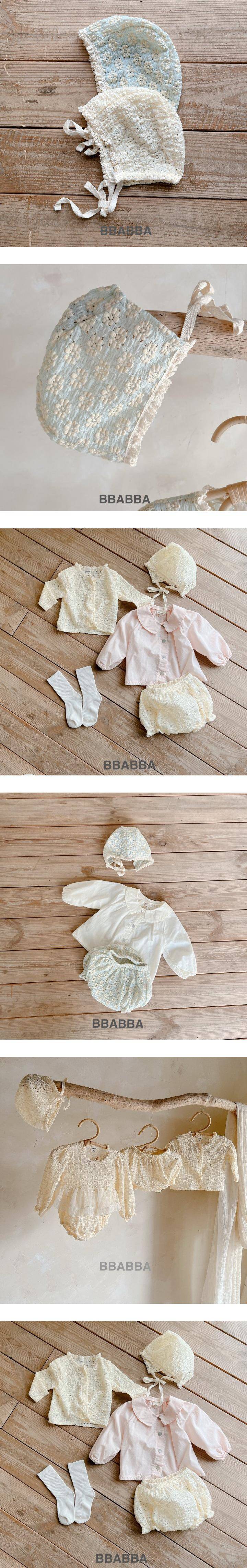Bbabba - Korean Baby Fashion - #babyboutique - I Love Lace Bonnet - 2