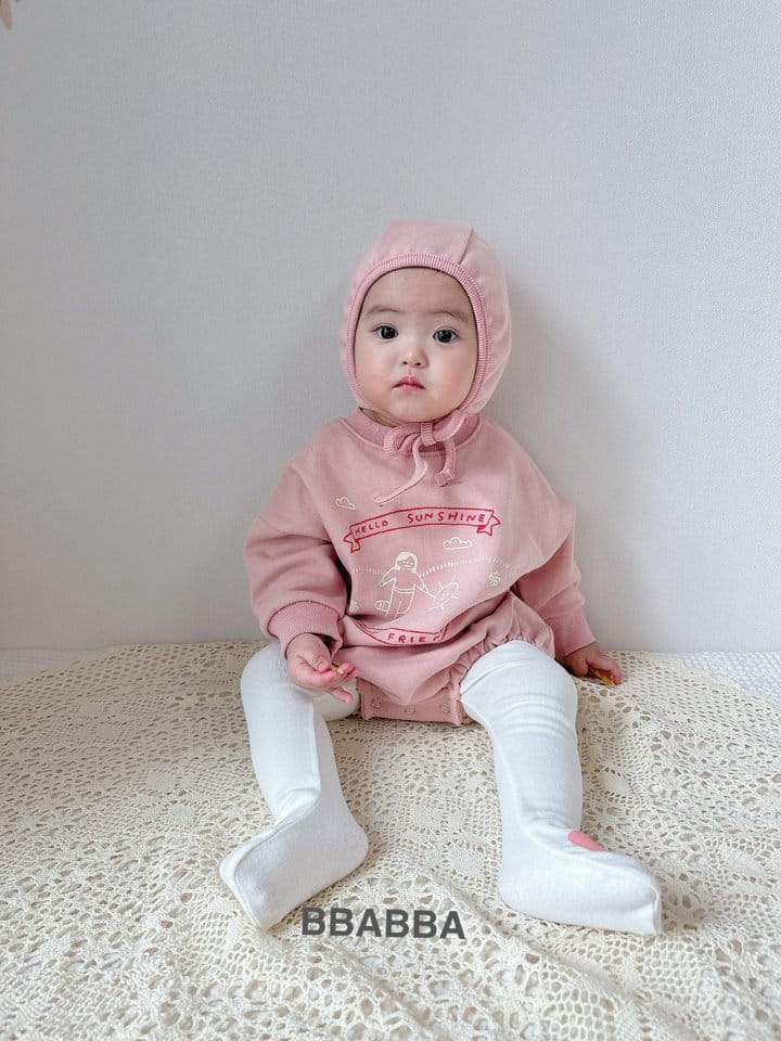 Bbabba - Korean Baby Fashion - #smilingbaby - Hellow Sunshine Bonnet Body Suit - 4