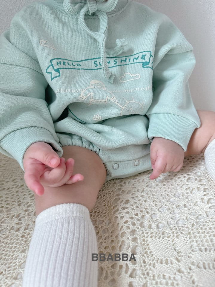 Bbabba - Korean Baby Fashion - #babyfever - Hellow Sunshine Bonnet Body Suit - 8