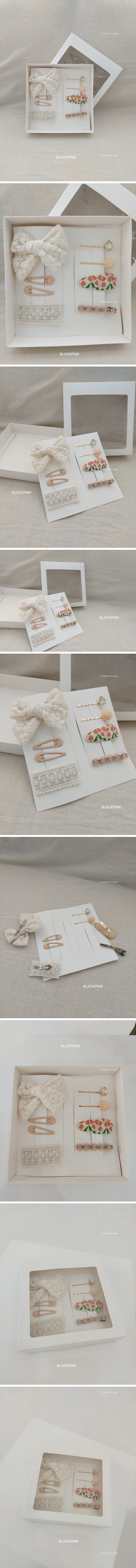 Black Pink - Korean Children Fashion - #childofig - Hair Pin Gift Set 4th - 2