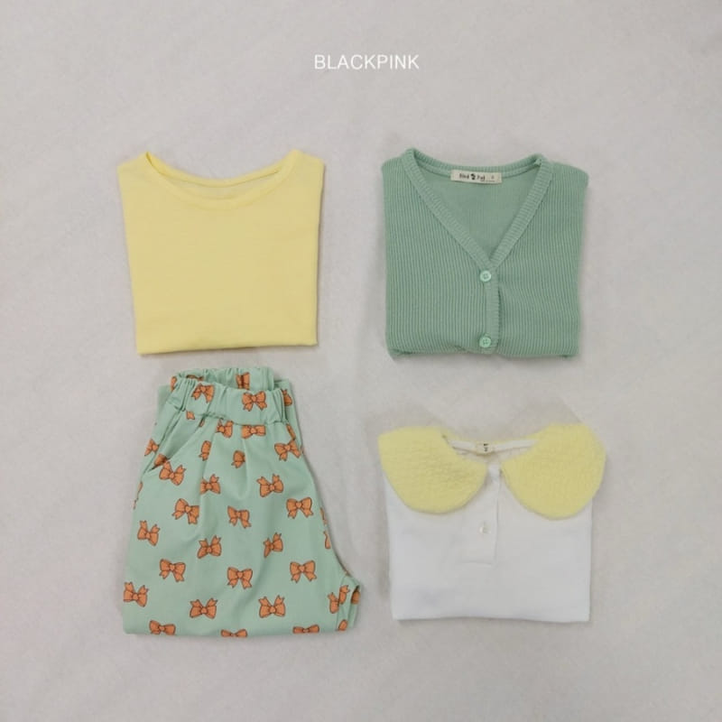 Black Pink - Korean Children Fashion - #discoveringself - Heart Ribbon Pants - 5