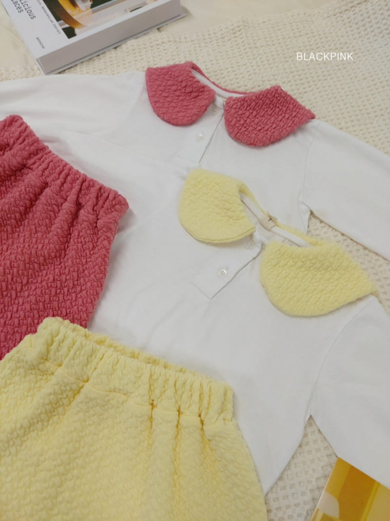 Black Pink - Korean Children Fashion - #littlefashionista - Pon Pon Skirt Top Bottom Set - 2