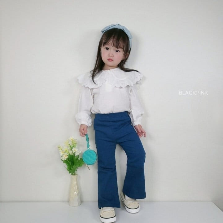 Black Pink - Korean Children Fashion - #littlefashionista - Spring Big Collar Tee