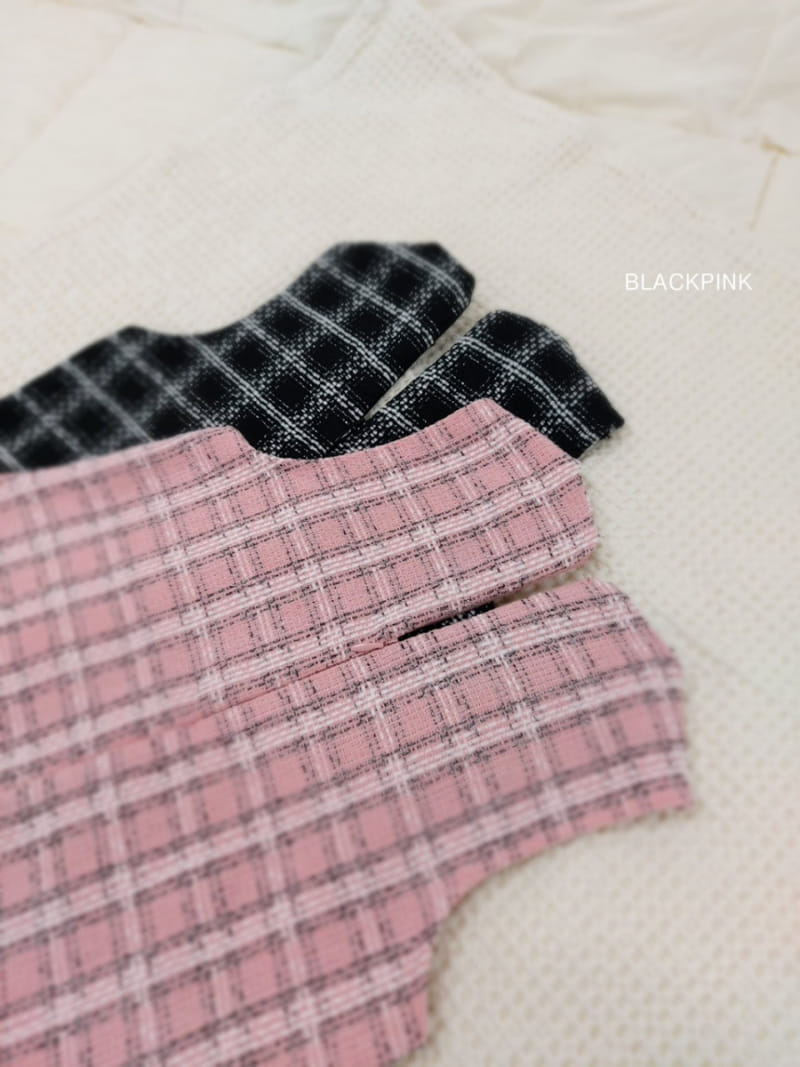 Black Pink - Korean Children Fashion - #prettylittlegirls - Tweed One-Piece - 3
