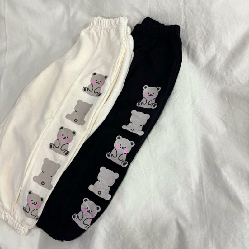 Boboj - Korean Children Fashion - #Kfashion4kids - Front And Back Bear Top Bottom Set - 3
