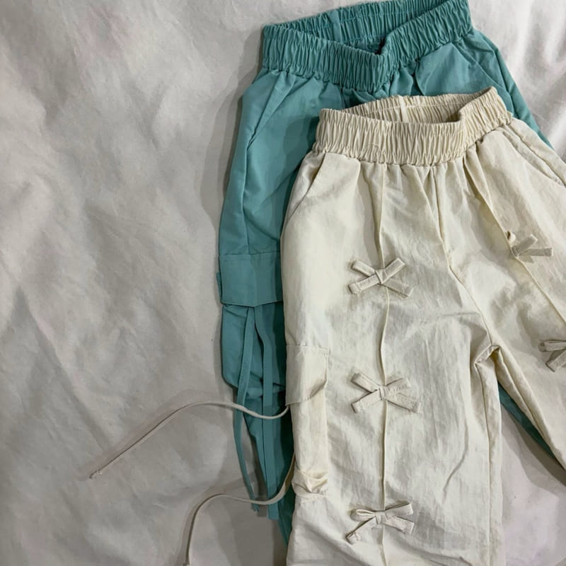Boboj - Korean Children Fashion - #discoveringself - Ribbon Cargo Pants - 4
