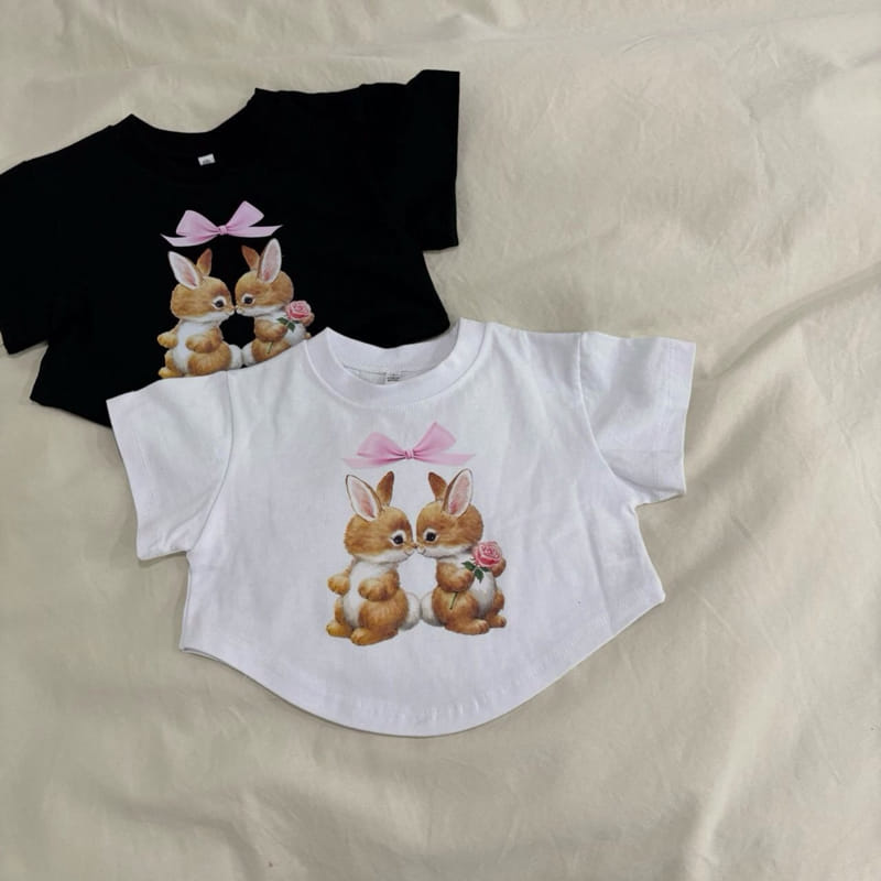 Boboj - Korean Children Fashion - #todddlerfashion - Two Rabbit Tee