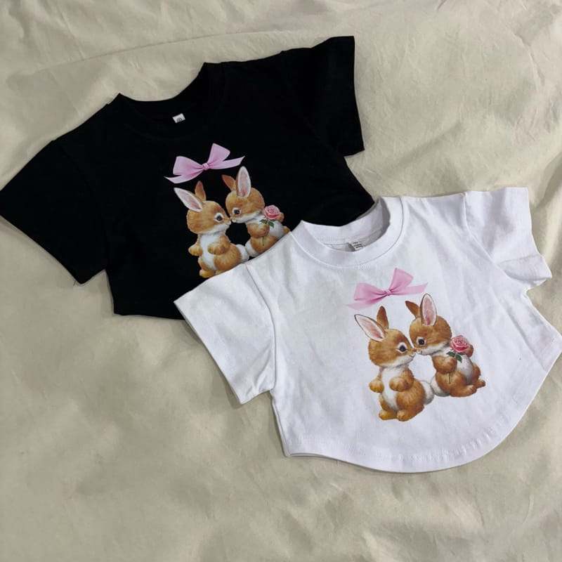 Boboj - Korean Children Fashion - #toddlerclothing - Two Rabbit Tee - 2