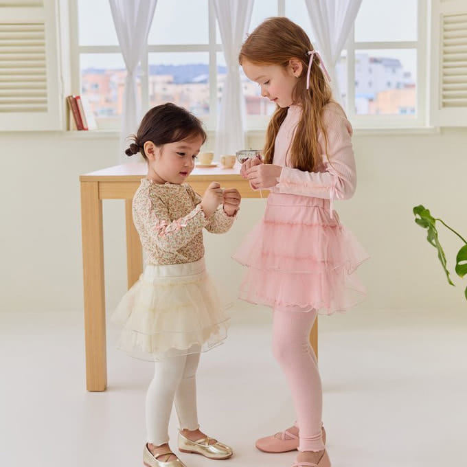 Bonaloi - Korean Children Fashion - #Kfashion4kids - Rila Sha Skirt Leggings