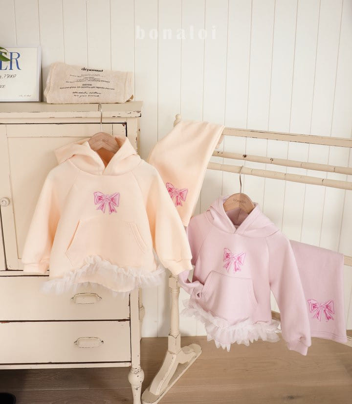 Bonaloi - Korean Children Fashion - #childofig - Mini Roy Top Bottom Set - 2