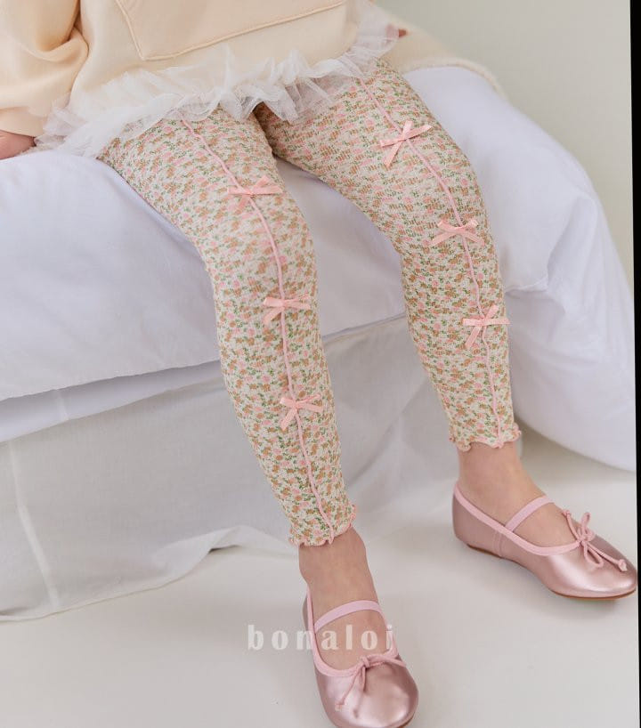 Bonaloi - Korean Children Fashion - #fashionkids - Jelly Ribbon Leggigns - 5