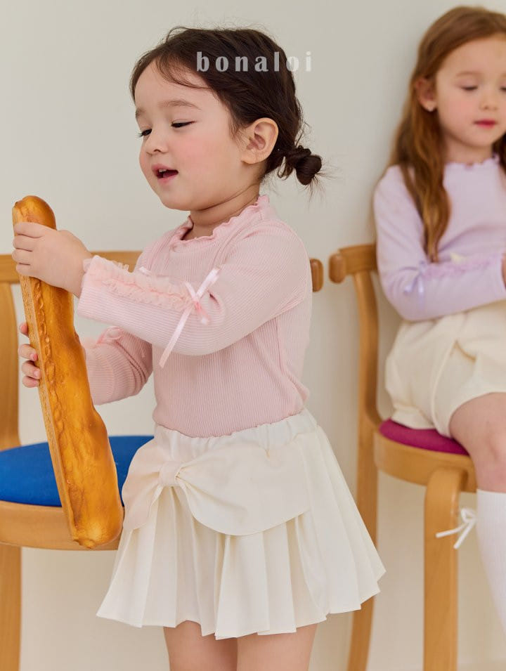 Bonaloi - Korean Children Fashion - #fashionkids - Drape Ribbon Skirt - 9