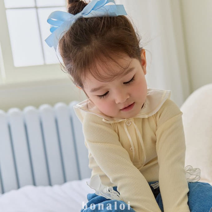 Bonaloi - Korean Children Fashion - #fashionkids - Sera Ribbon Tee
