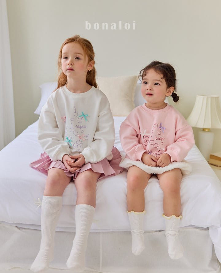 Bonaloi - Korean Children Fashion - #kidsshorts - Cuty Fruit Sweatshirt - 3