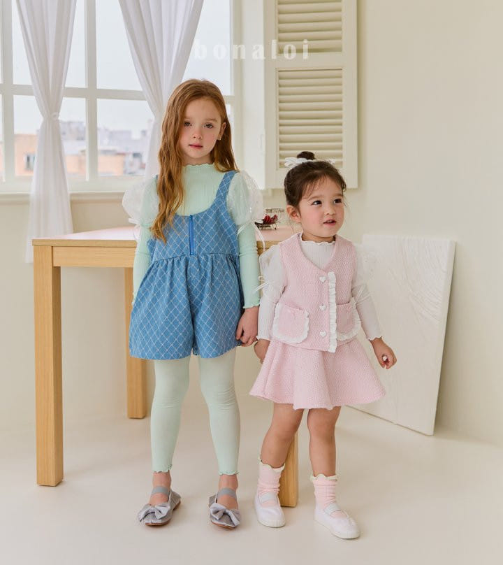 Bonaloi - Korean Children Fashion - #kidsshorts - Ero Vest Top Bottom Set - 9