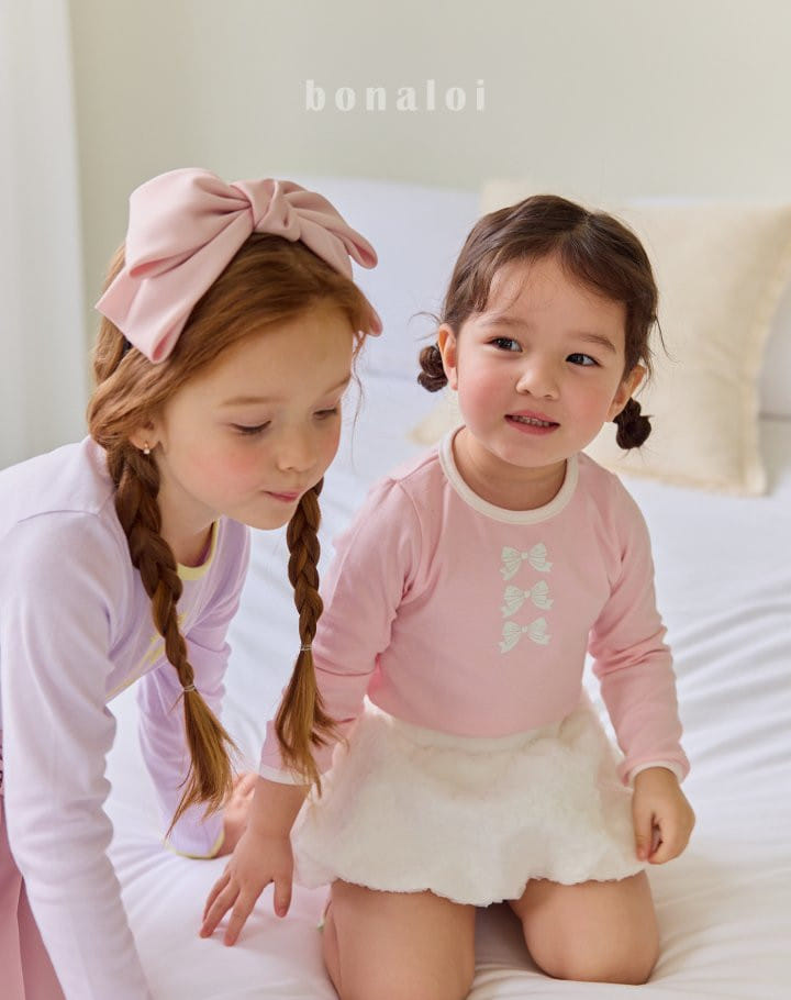 Bonaloi - Korean Children Fashion - #kidsstore - Ribbon Paint Colort Tee - 3