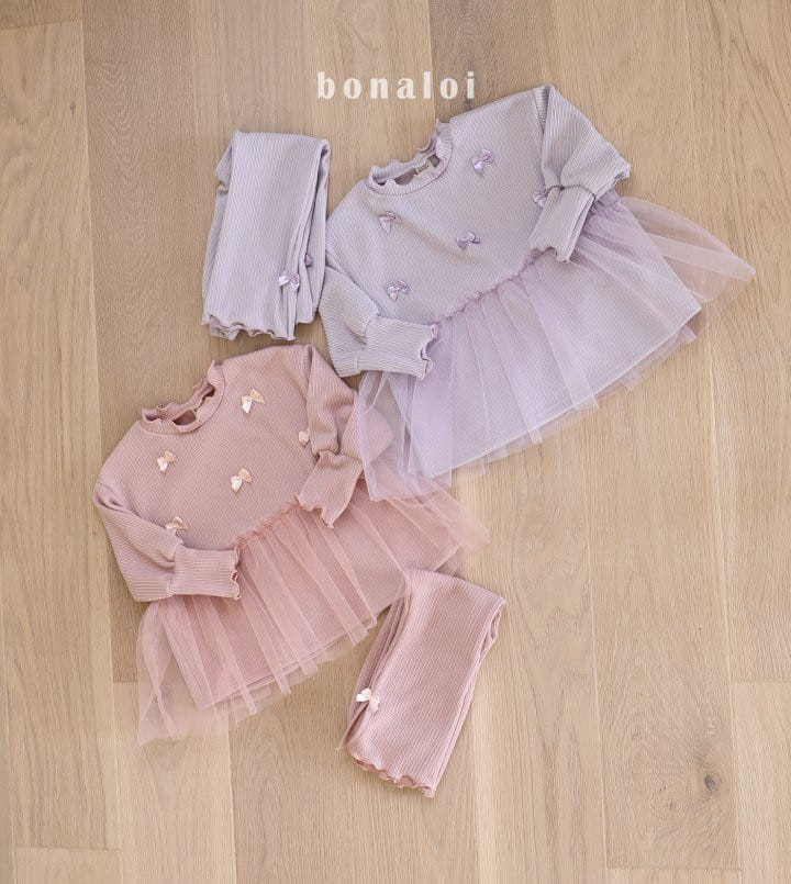 Bonaloi - Korean Children Fashion - #kidsstore - Base Sha Top Bottom Set - 2