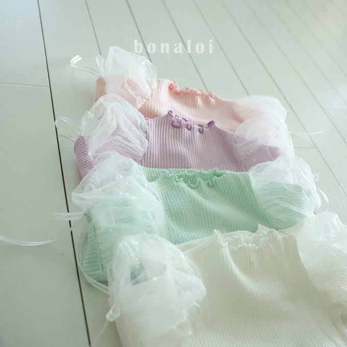 Bonaloi - Korean Children Fashion - #kidsstore - Roman Mesh Tee