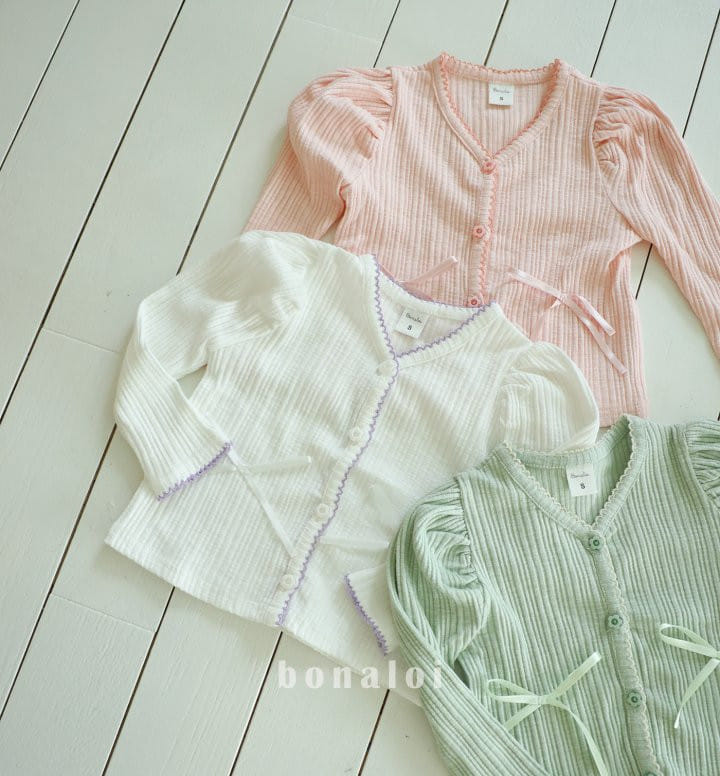Bonaloi - Korean Children Fashion - #kidzfashiontrend - Pincot Rib Cardigan - 2