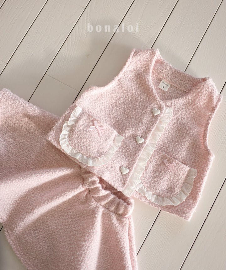 Bonaloi - Korean Children Fashion - #kidzfashiontrend - Ero Vest Top Bottom Set - 11