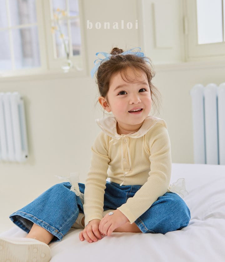 Bonaloi - Korean Children Fashion - #kidsstore - Sera Ribbon Tee - 4