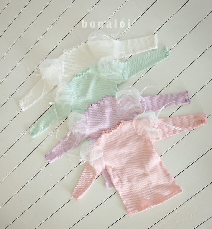 Bonaloi - Korean Children Fashion - #kidzfashiontrend - Roman Mesh Tee - 2